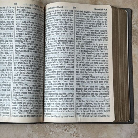 Holy Bible King James Version Giant Print Christ’s Words Red Concordance 1611 - Picture 3 of 6